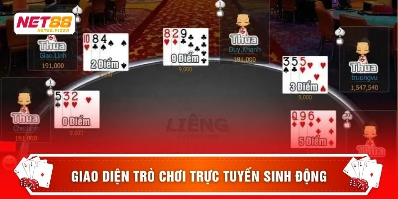 Luật Chơi Bài Liêng - 3 Phút Nắm Trọn Bí Kíp Thắng Lợi 2 Giao diện trò chơi trực tuyến sinh động