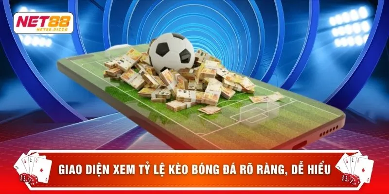 Giao diện xem tỷ lệ kèo bóng đá rõ ràng, dễ hiểu